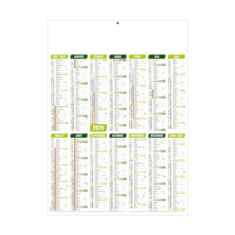 Calendrier bancaire promotionnel - MARIANNE