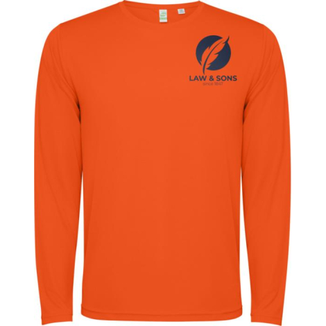 T-shirt personnalisé unisexe manches longues en polyester recyclé Estoril