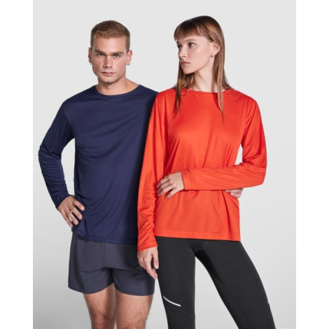 T-shirt personnalisé unisexe manches longues en polyester recyclé Estoril
