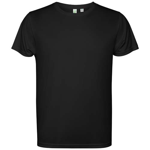 T-shirt enfant promotionnel en polyester recyclé Estoril Noir