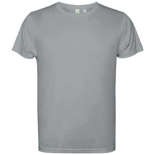 T-shirt enfant promotionnel en polyester recyclé Estoril Gris