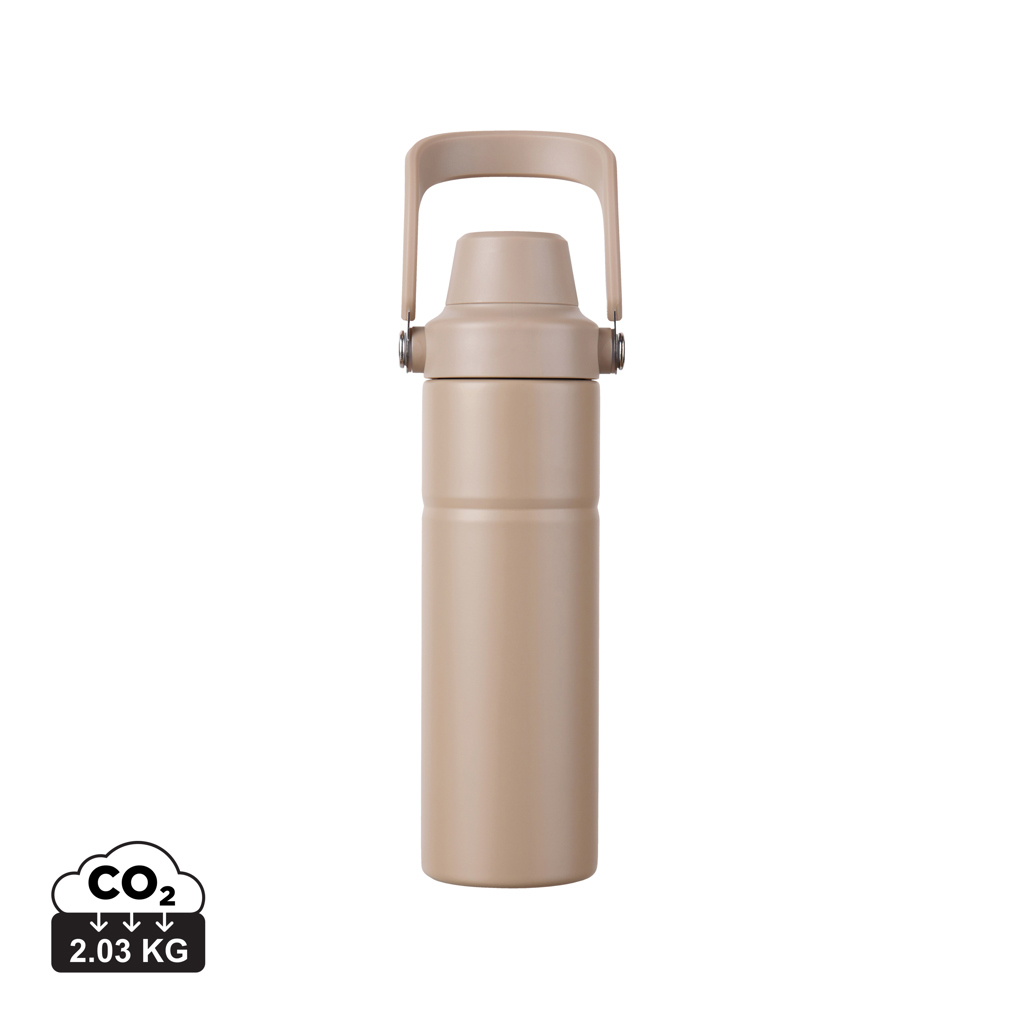 Bouteille personnalisable 600ml en acier recyclé Baltimore Trek VINGA Greige