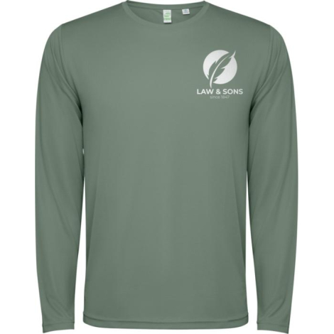T-shirt publicitaire manches longues enfant polyester recyclé Estoril ROLY