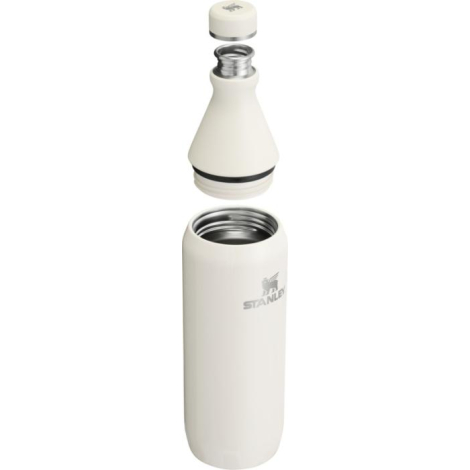 Bouteille recyclée 600ml Stanley ouverte avec éléments démontés