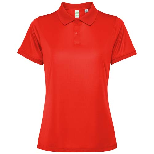 Polo recyclé femme personnalisable manches courtes Tormo ROLY Rouge