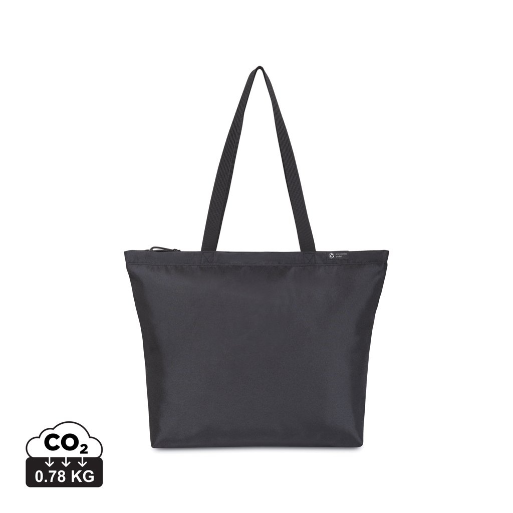 Sac cabas recyclé à personnaliser avec compartiment zippé Renew Noir