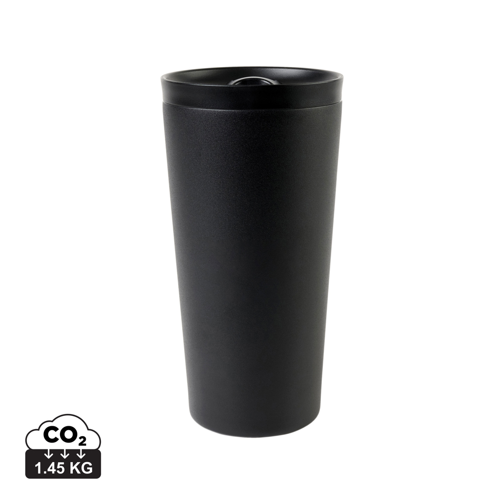 Mug publicitaire 500ml en acier recyclé RCS Aviana™ Rowan Noir