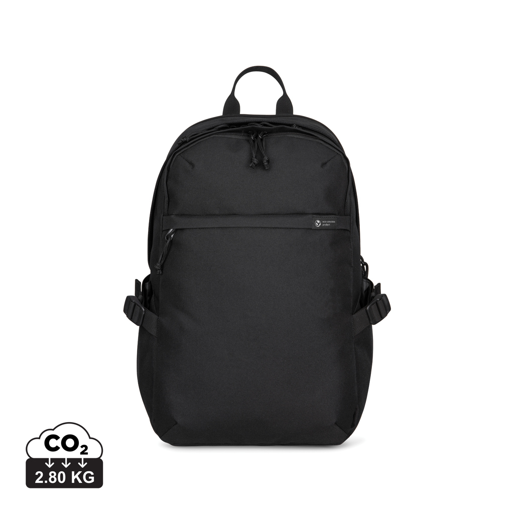 Sac à dos publicitaire recyclé 15" avec traçabilité AWARE™ Renew Noir