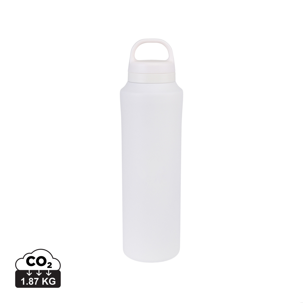 Gourde 740ml personnalisable en acier recyclé Aviana Rowan Blanc