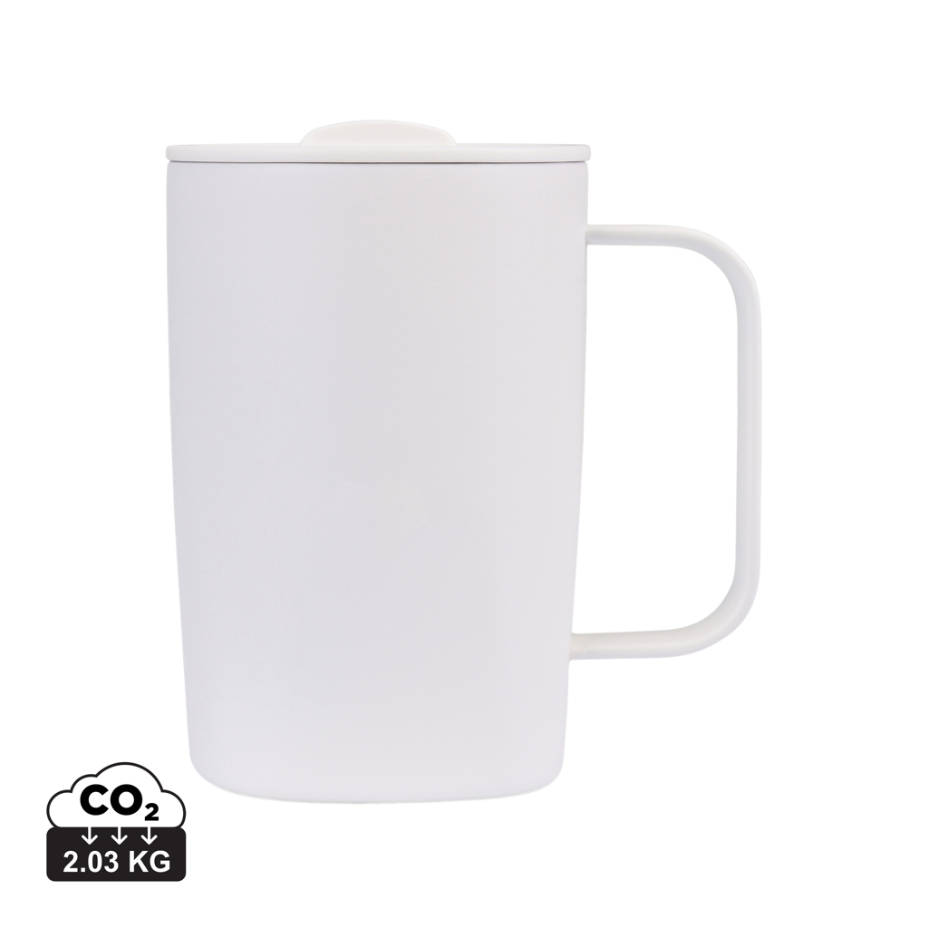 Tasse à personnaliser 450ml en acier recyclé Aviana Rowan Blanc