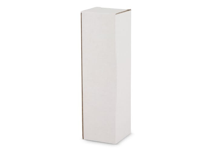 Boîte-cadeau pour bouteilles 7,7x26 cm personnalisable Blanc