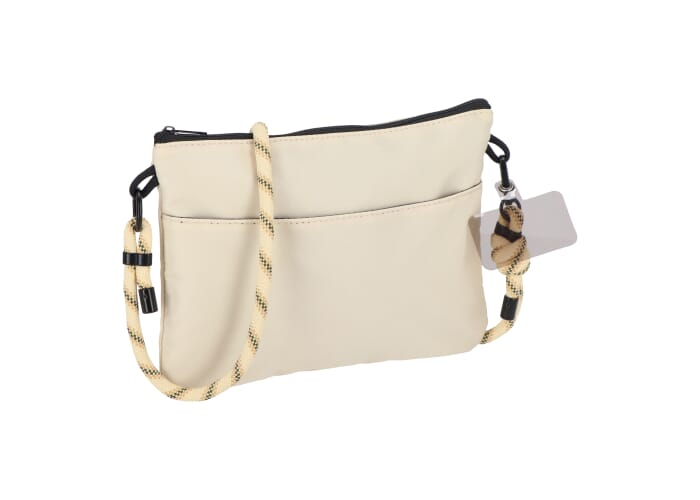 Pochette publicitaire compacte rPET avec sangle paracorde Beige