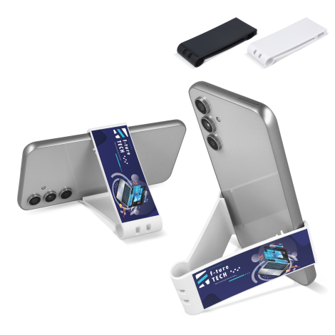 Support de téléphone publicitaire compact et pliable en R-ABS