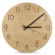 Horloge murale personnalisée en bambou naturel minimaliste