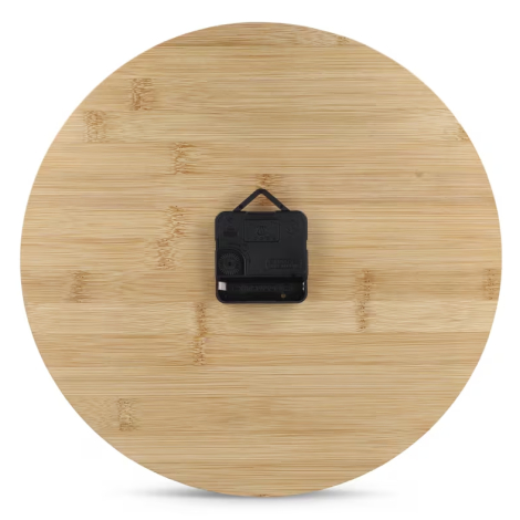 Horloge murale personnalisée en bambou naturel minimaliste