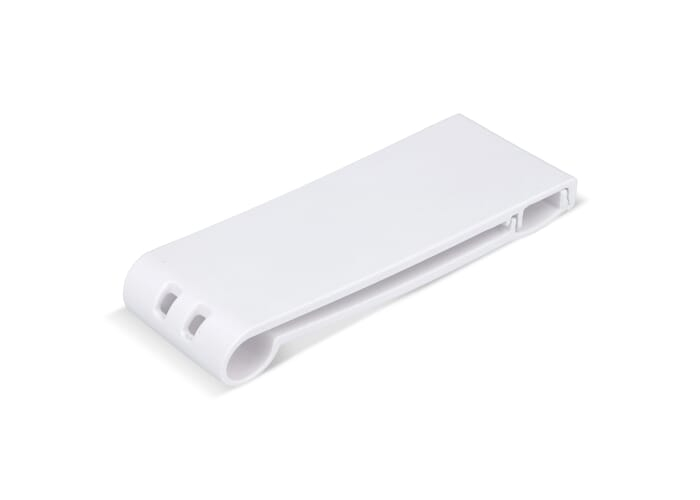 Support de téléphone publicitaire compact et pliable en R-ABS Blanc