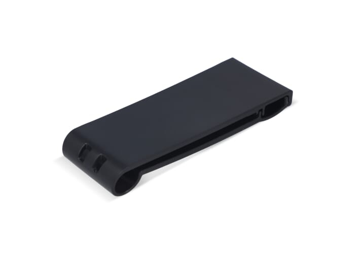 Support de téléphone publicitaire compact et pliable en R-ABS Noir