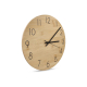Horloge murale personnalisée en bambou naturel minimaliste