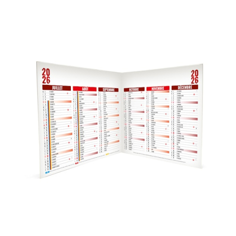 Calendrier bancaire personnalisable carré - origami