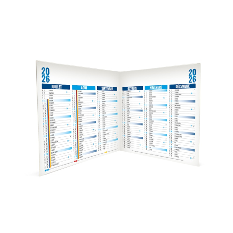 Calendrier bancaire personnalisable carré - origami