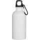 Bouteille durable 400 ml en inox recyclé avec finition mate et accroche métallique