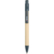 Stylo écoresponsable avec corps en papier de canne à sucre et clip noir personnalisable