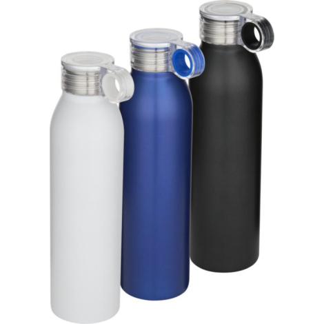 Trois bouteilles durables en inox recyclé aux finitions mates colorées