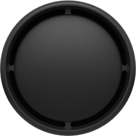 Couvercle noir du gobelet durable Cirrus vu du dessus avec système de fermeture intégré