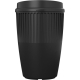 Gobelet réutilisable noir mat en plastique rigide à texture nervurée
