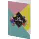 Carte A6 en papier responsable avec marquage sobre sur couverture