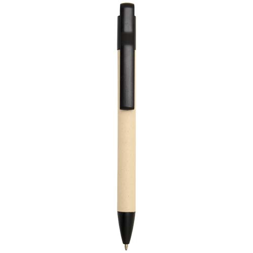 Stylo personnalisable en papier de canne à sucre Liliana Noir
