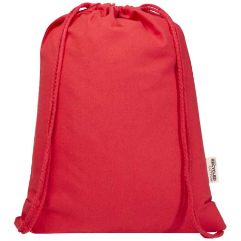 Sac publicitaire 140g en coton recyclé avec cordon Oregon Blend