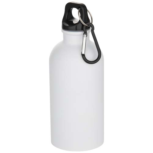 Bouteille 400ml en inox recyclé personnalisée Oregon Blanc