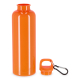 Bouteille publicitaire recyclée orange avec bouchon dévissé