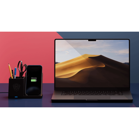 Porte-stylo personnalisé avec téléphone en charge verticale