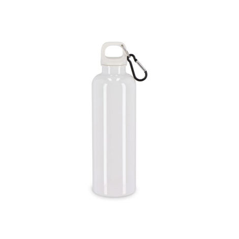 Gourde recyclée 750 ml à personnaliser avec mousqueton Nina