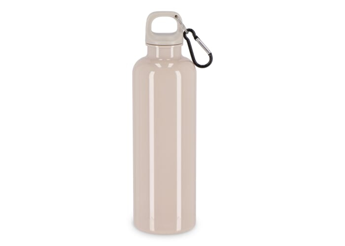 Gourde recyclée 750 ml à personnaliser avec mousqueton Nina Taupe