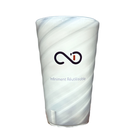 Gobelet réutilisable personnalisable 30 cl version spirale Gobelet réutilisable personnalisable 30 cl version spirale