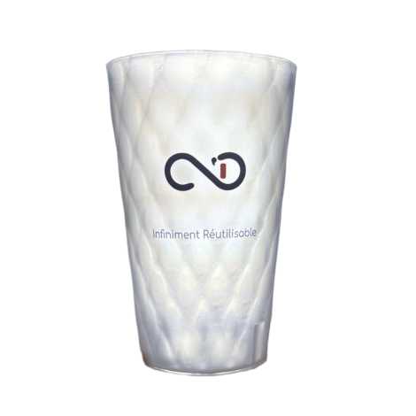 Gobelet réutilisable personnalisable 30 cl version losange