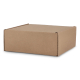 Coffret en carton brun posé fermé, sans marquage visible