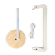 Coffret de la lampe promotionnelle fermé, base en bois apparente