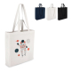 Sac promotionnel blanc avec marquage visible et poignées longues et courtes