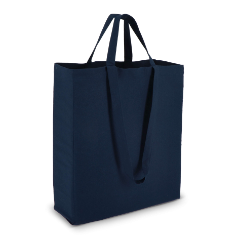 Vue arrière d’un sac en coton uni prêt à être personnalisé sur deux faces