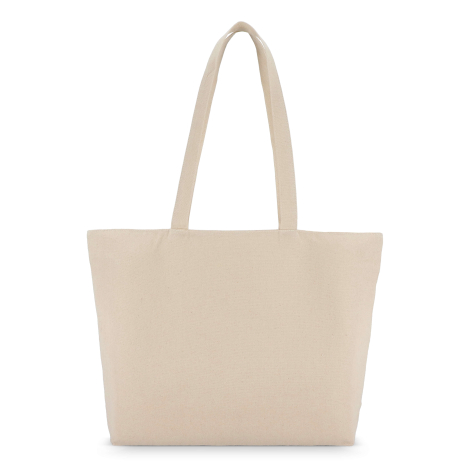 Vue arrière d’un sac zippé prêt à personnaliser sur toute la surface