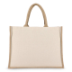 Sac Jute-Cotton vu à plat, avec fond et côtés en jute, sans marquage visible