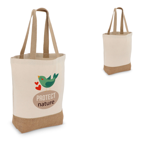 Sac personnalisé coton et jute 320g 41cm
