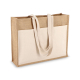 Sac en coton et jute personnalisé, anses longues apparentes
