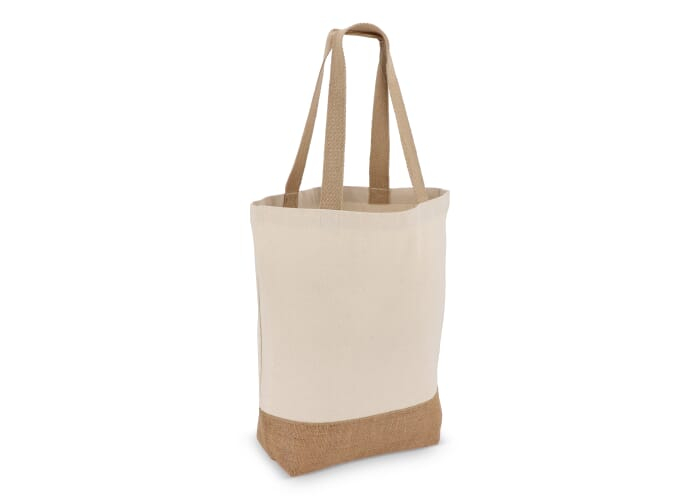 Sac personnalisé coton et jute 320g 41cm Ecru