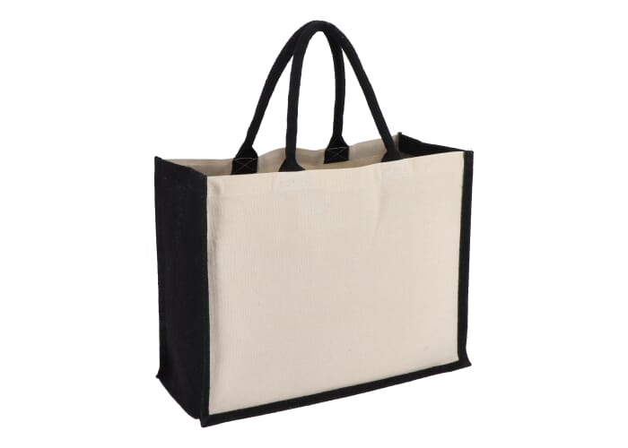 Sac promotionnel coton et jute 320g 42cm Noir