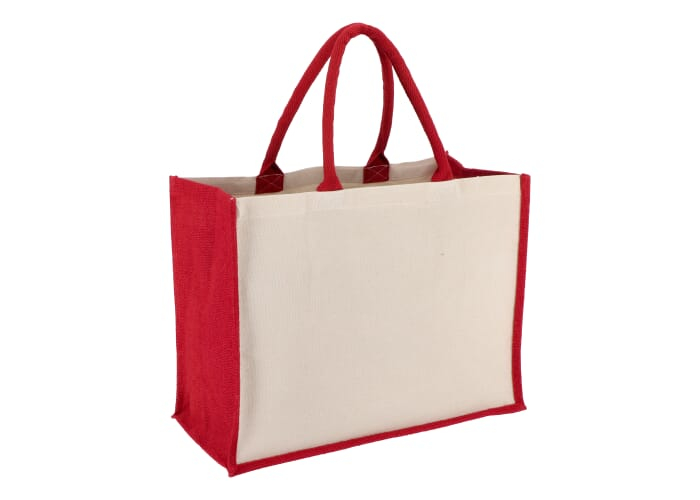 Sac promotionnel coton et jute 320g 42cm Rouge